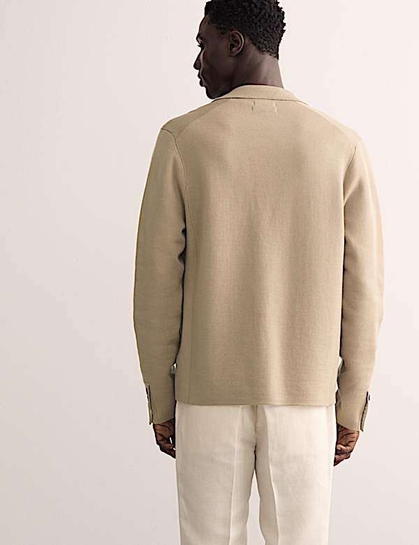 Pure Extra Fine Merino Wool Knitted Jacket - FR