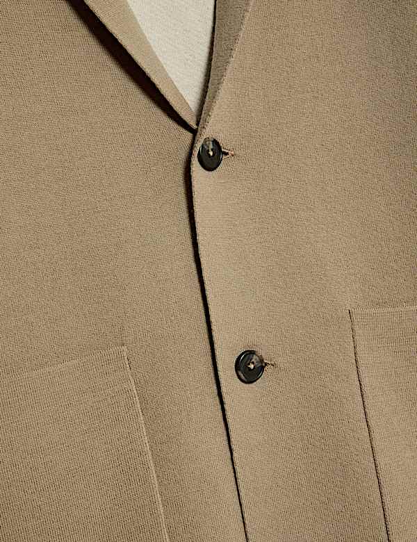 Pure Extra Fine Merino Wool Knitted Jacket - FR