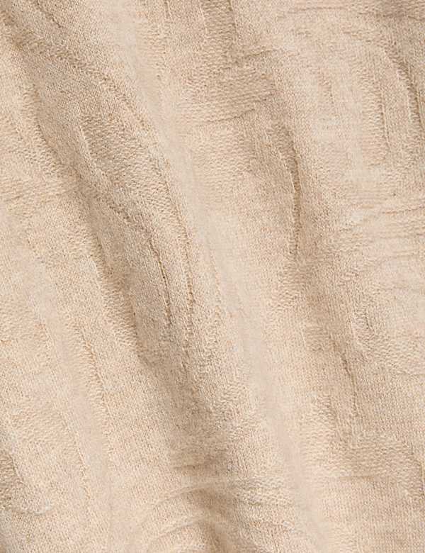 Trui van zuiver kasjmier met ronde hals en foulardpatroon - NL