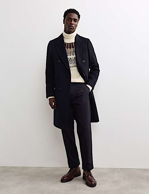 Alpaca Blend Fair Isle Roll Neck Knitted Jumper - FR