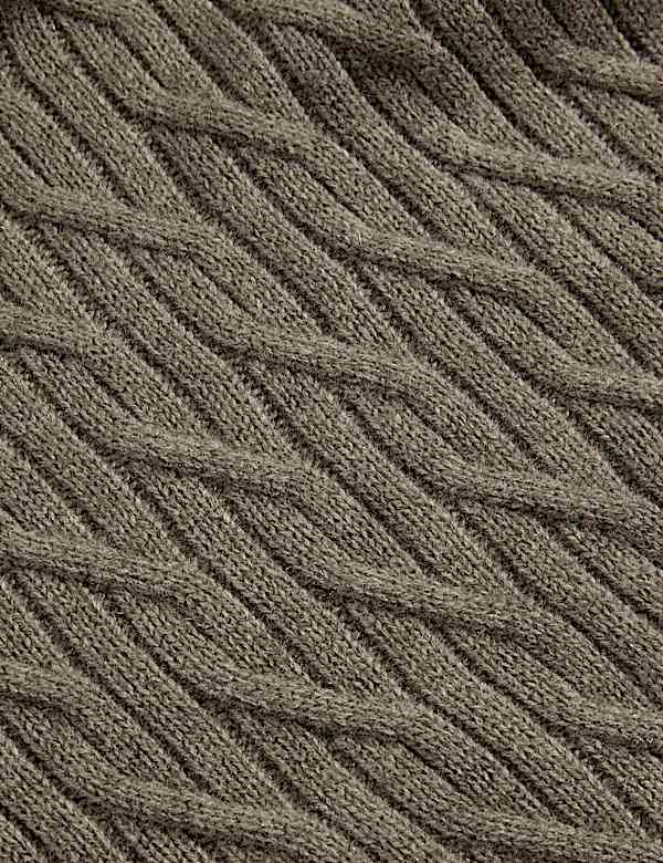 Pull en maille diagonale 100 % cachemire à col roulé - CA