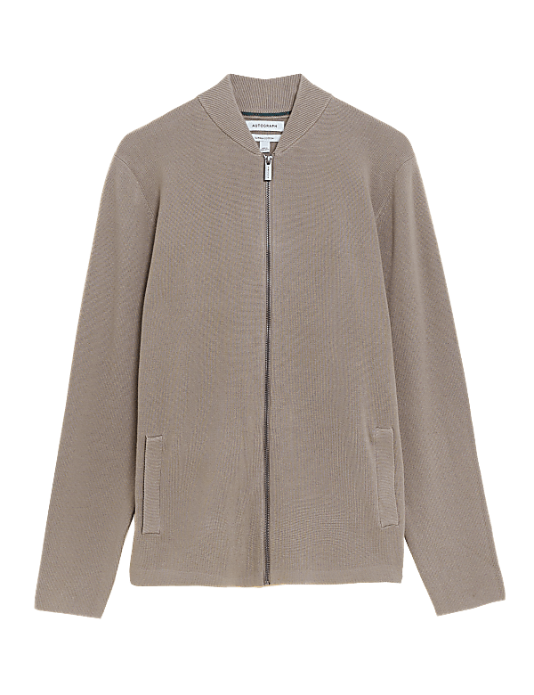 Premium Cotton Zip Up Knitted Bomber
