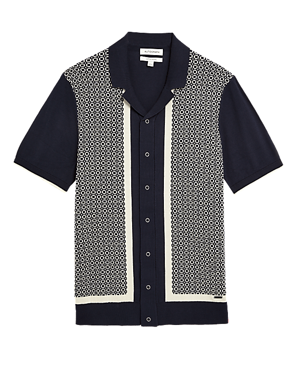 Cotton Rich Short Sleeve Knitted Polo Shirt