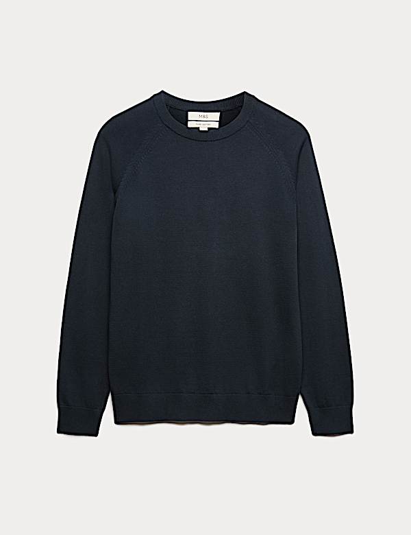 Pure Cotton Crew Neck Jumper - ES