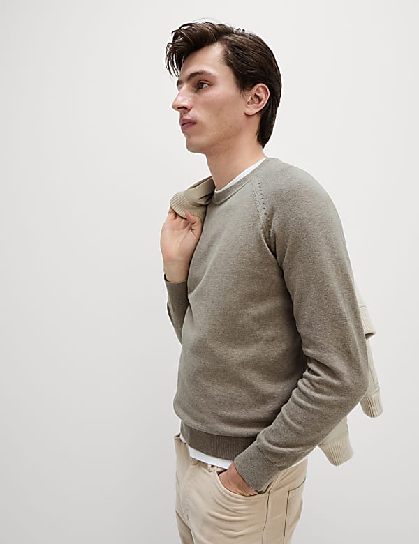 Pure Cotton Crew Neck Jumper - NL