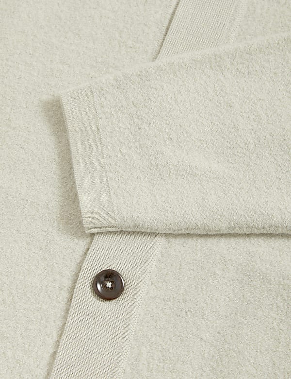 Pure Extra Fine Merino Wool Felted Knitted Jacket - ID