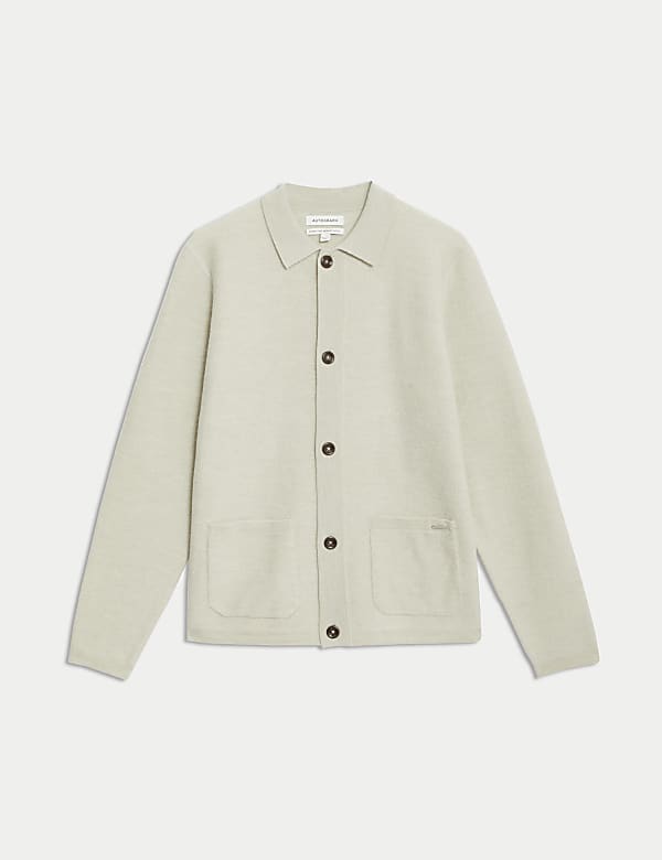 Pure Extra Fine Merino Wool Felted Knitted Jacket - ID