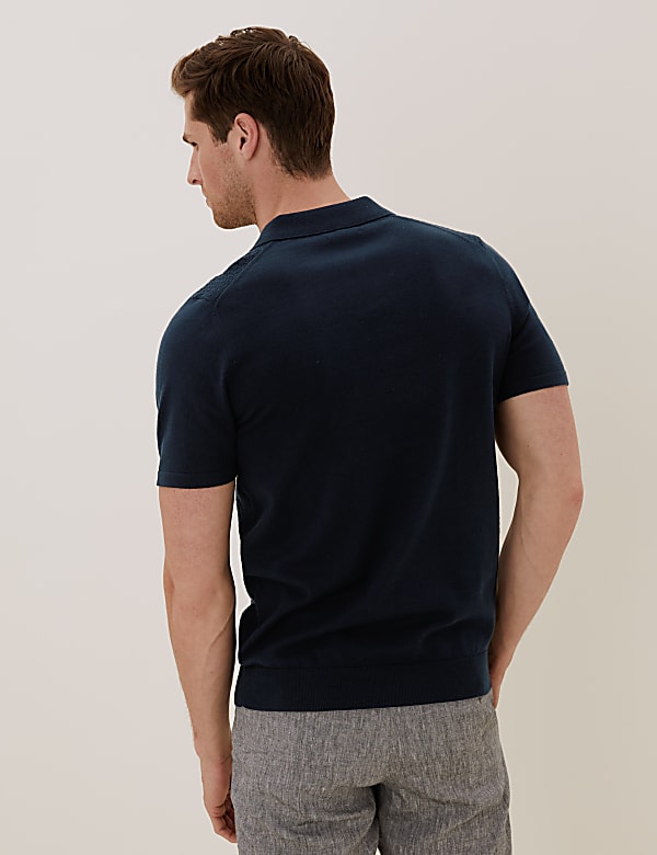 Cotton Textured Knitted Polo