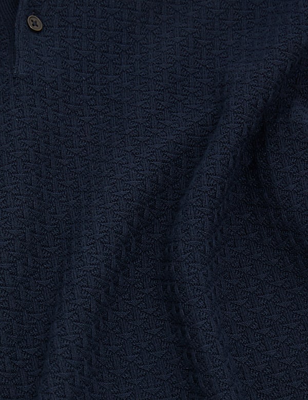 Cotton Textured Knitted Polo