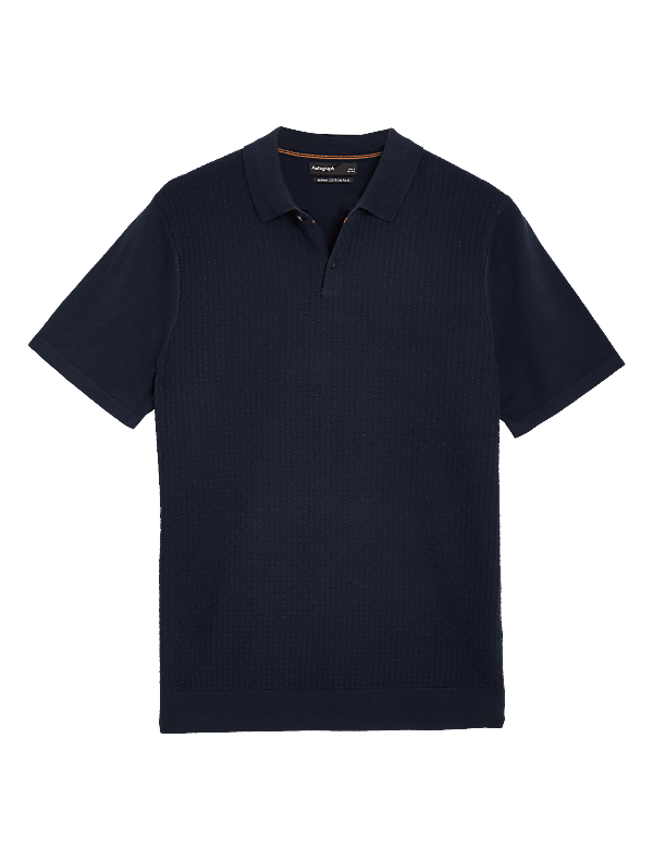 Cotton Textured Knitted Polo