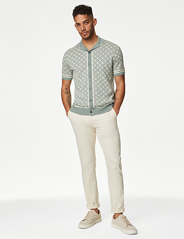 Cotton Rich Short Sleeve Knitted Polo Shirt