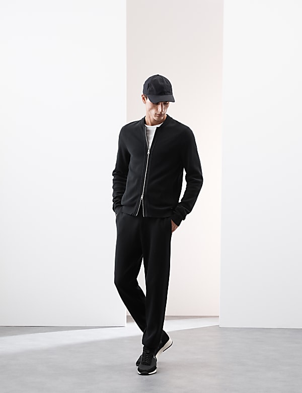 Blouson en maille de coton avec fermeture à glissière - CA