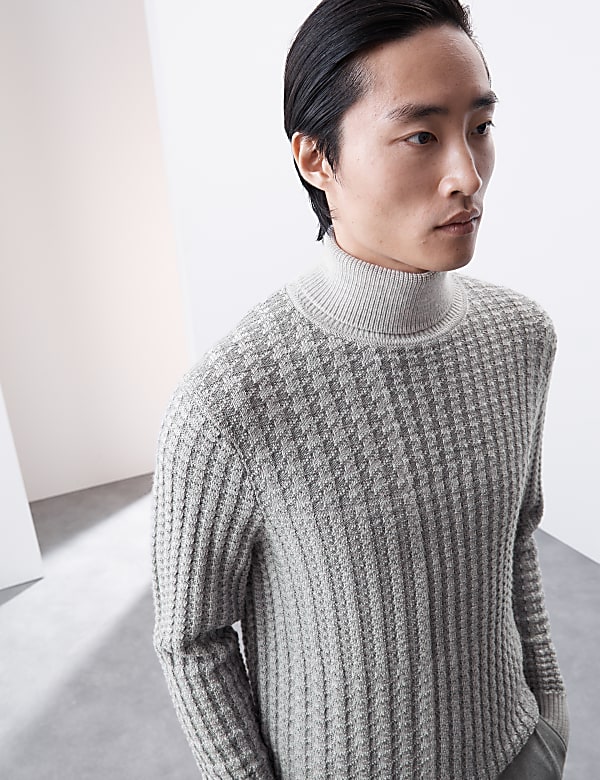 High neck wool jumper sales