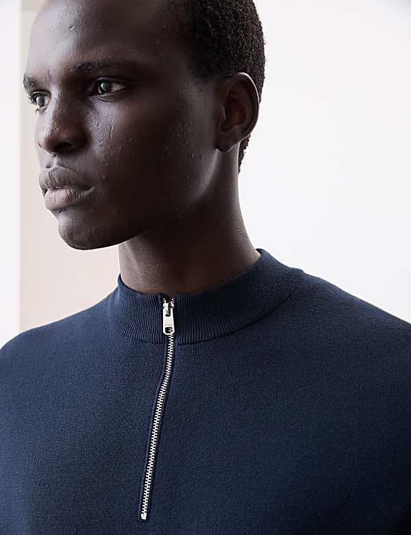 Half Zip Mock Neck Jumper - JO