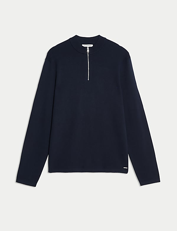 Half Zip Mock Neck Jumper - JO