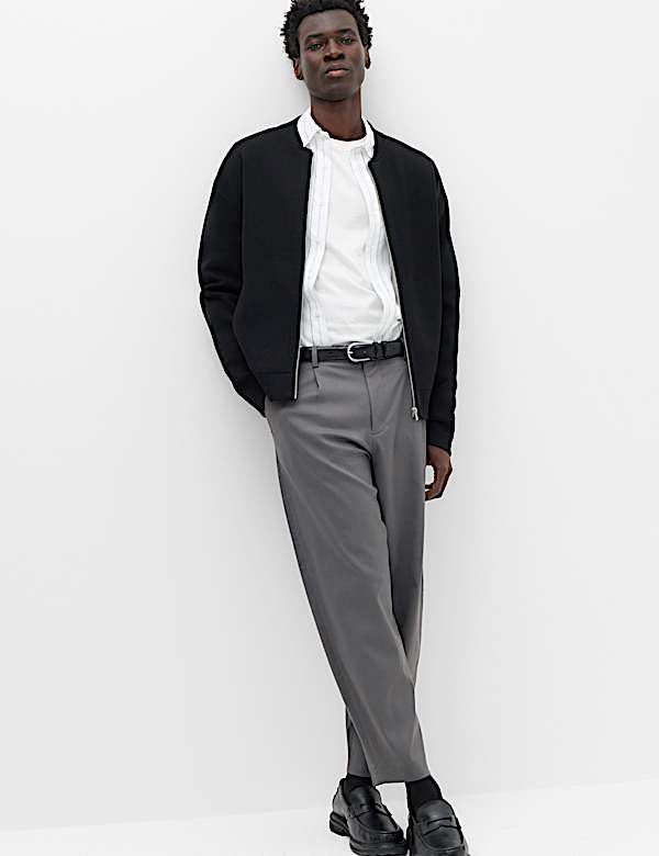 Air Yarn Knitted Bomber Jacket - CH