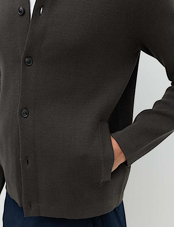 Cotton Blend Milano Knit Overshirt - NL