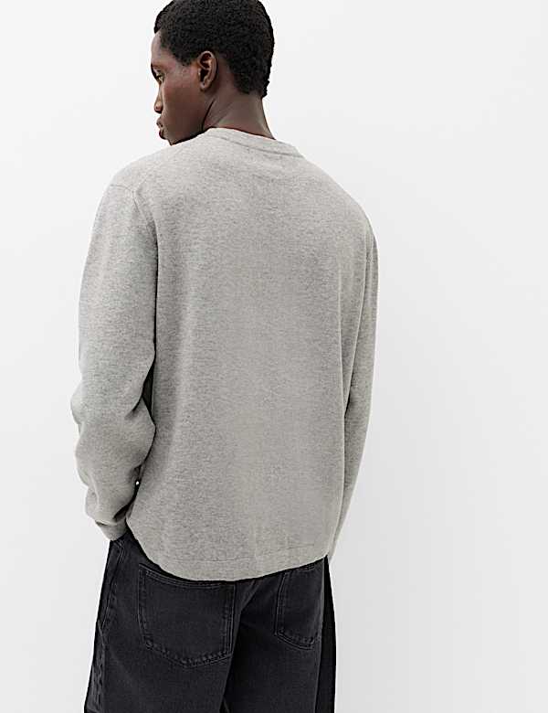 Air-Yarn Relaxed Henley Jumper - VN
