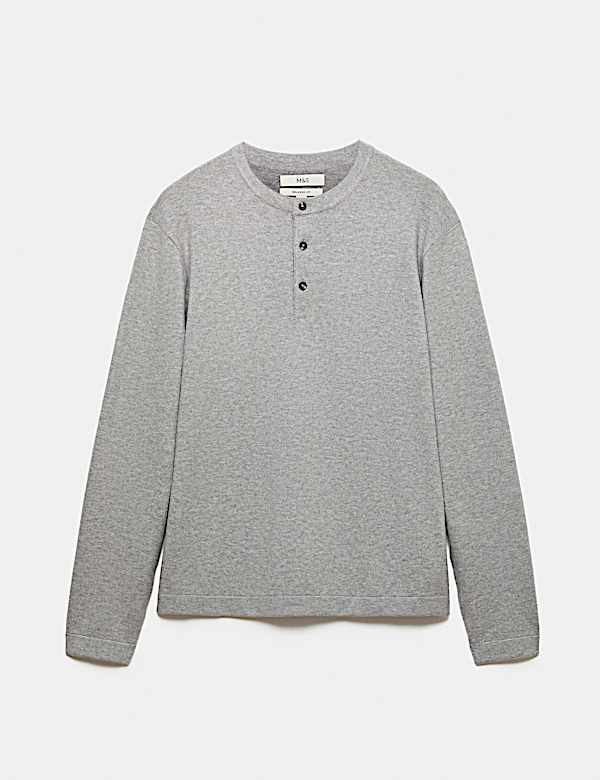 Air-Yarn Relaxed Henley Jumper - VN