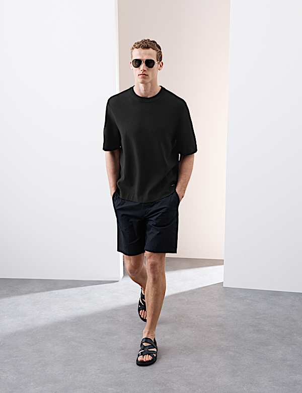 Crew Neck Knitted T-Shirt - AT