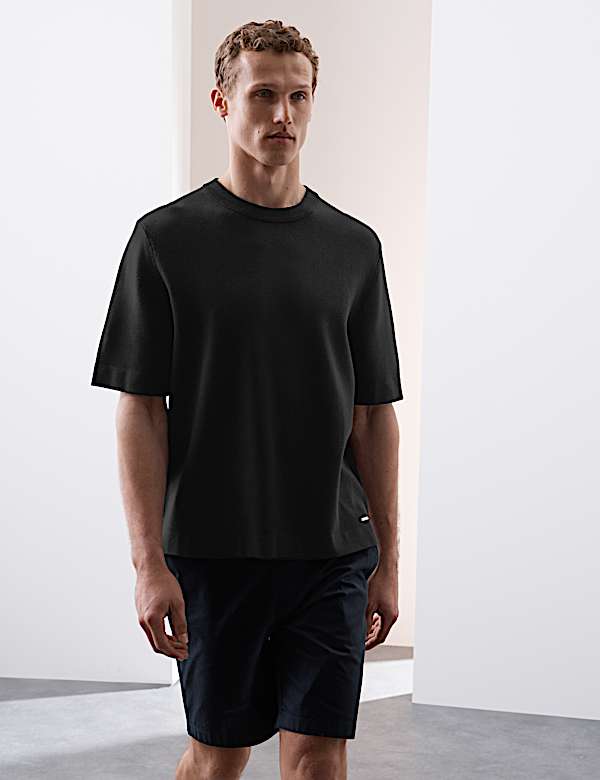 Crew Neck Knitted T-Shirt - MX