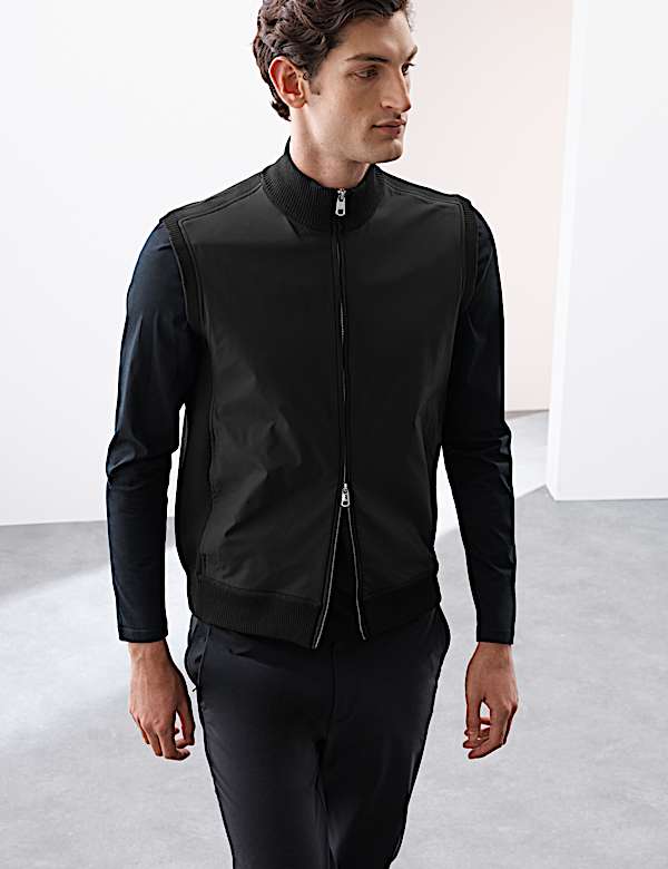 Performance Milano-Knit Funnel Neck Gilet - CZ