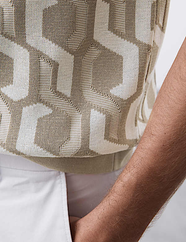 חולצת פולו סרוגה מכותנה טהורה - IL