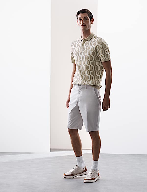 חולצת פולו סרוגה מכותנה טהורה - IL