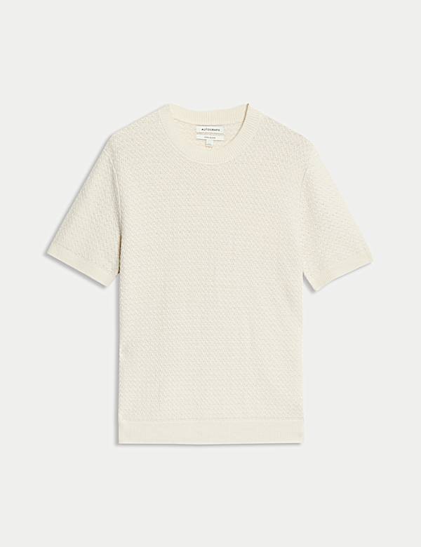 Kaus Rajut Bertekstur Campuran Linen - ID