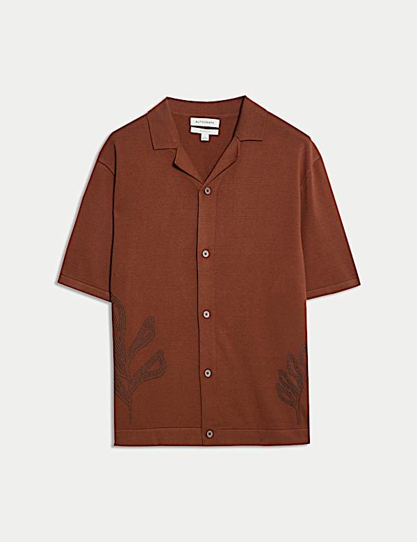 Polo brod&eacute; en maille &agrave; manches courtes - CH