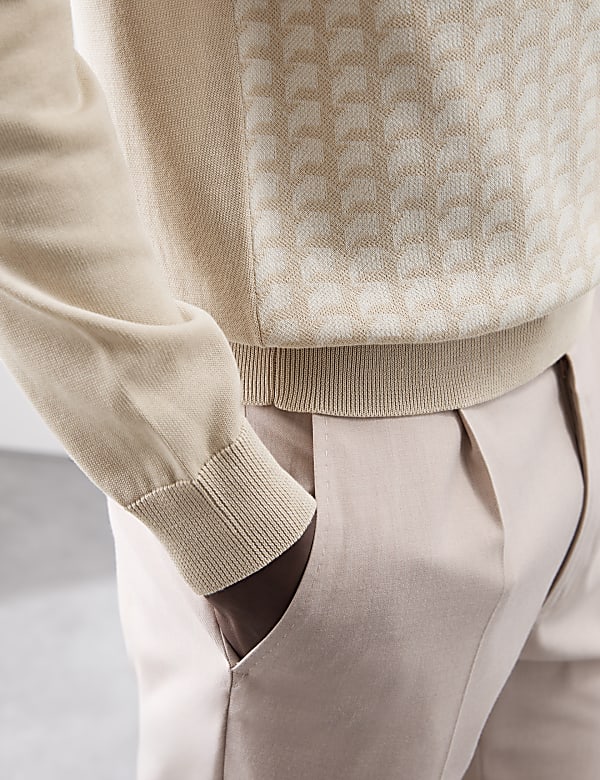 Polo de punto geom&eacute;trico de algod&oacute;n mercerizado - ES