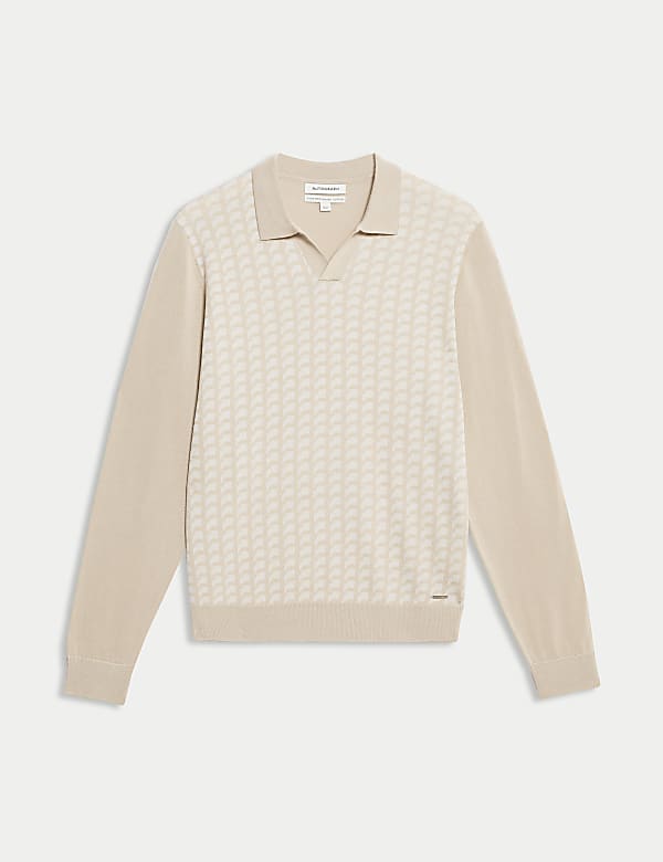 Polo de punto geom&eacute;trico de algod&oacute;n mercerizado - ES