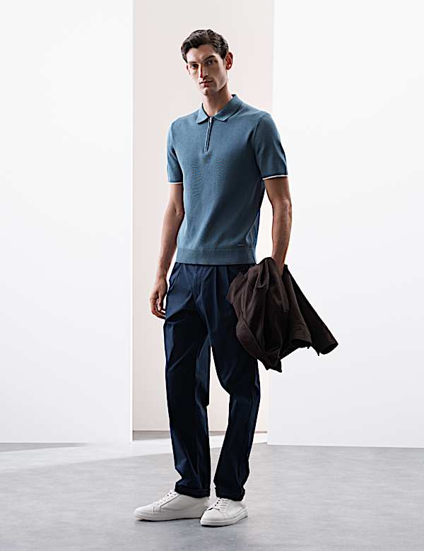 Mercerised Cotton Performance Knitted Polo - BG