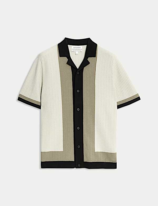 Polo en maille de coton merceris&eacute; color block - BE