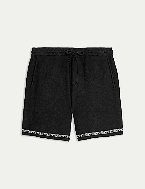 Strick-Shorts aus reiner Baumwolle - AT