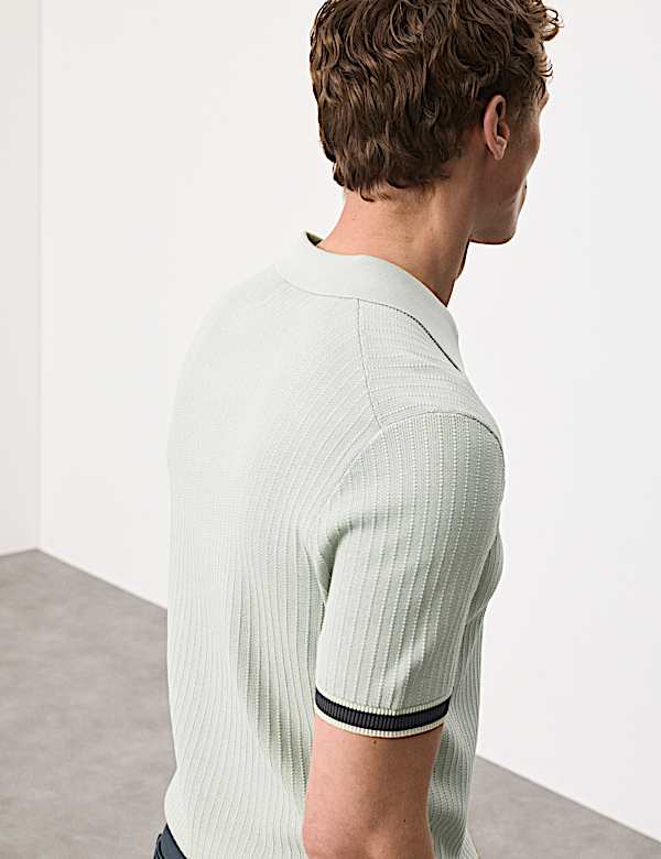 Dzianinowa koszulka polo ze 100% bawełny - PL