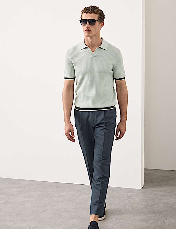 Dzianinowa koszulka polo ze 100% bawełny - PL