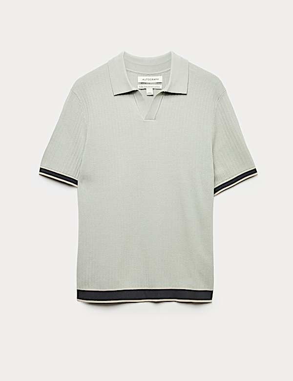 Dzianinowa koszulka polo ze 100% bawełny - PL