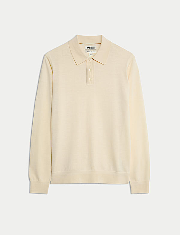 Polo de punto de lana merino con seda - ES