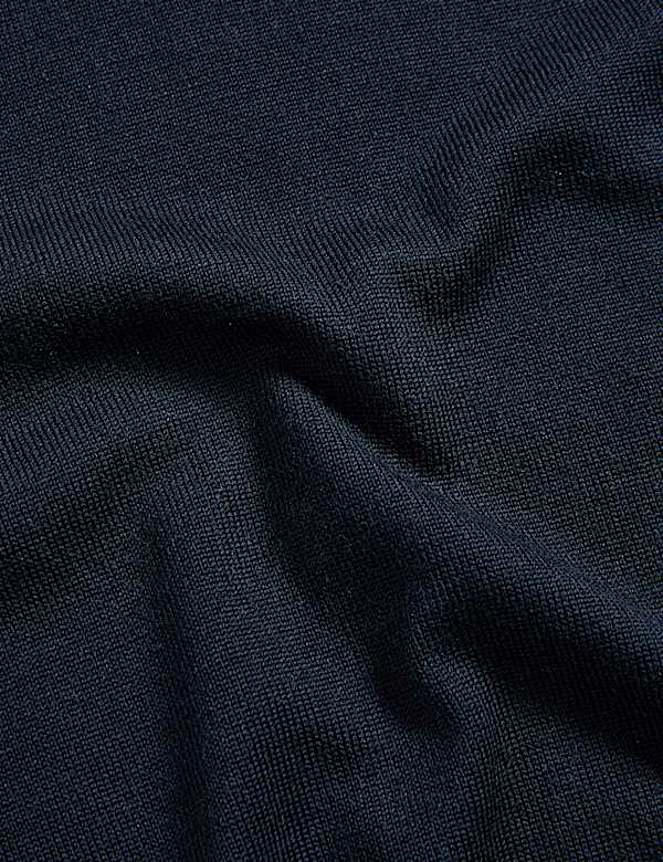 Merino Wool Rich with Silk Half Zip Jumper - FR