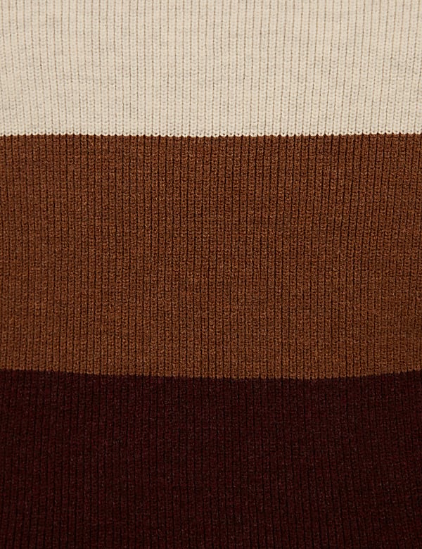 Block Striped Crew Neck Jumper