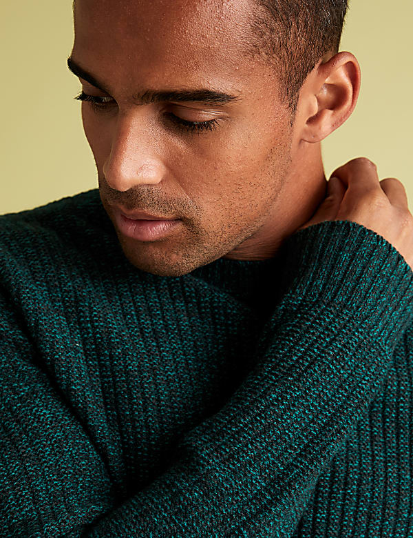Textured Crew Neck Jumper