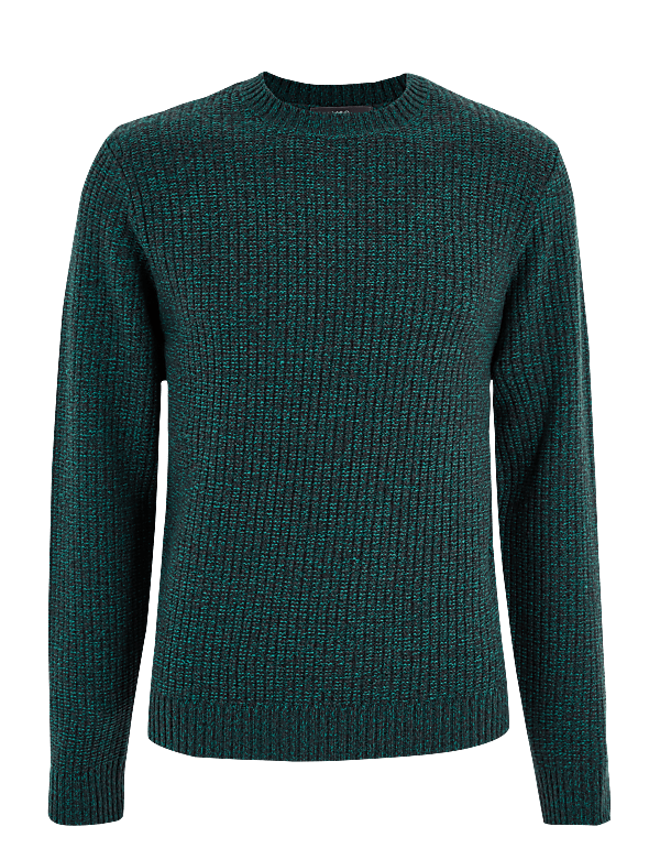 Textured Crew Neck Jumper