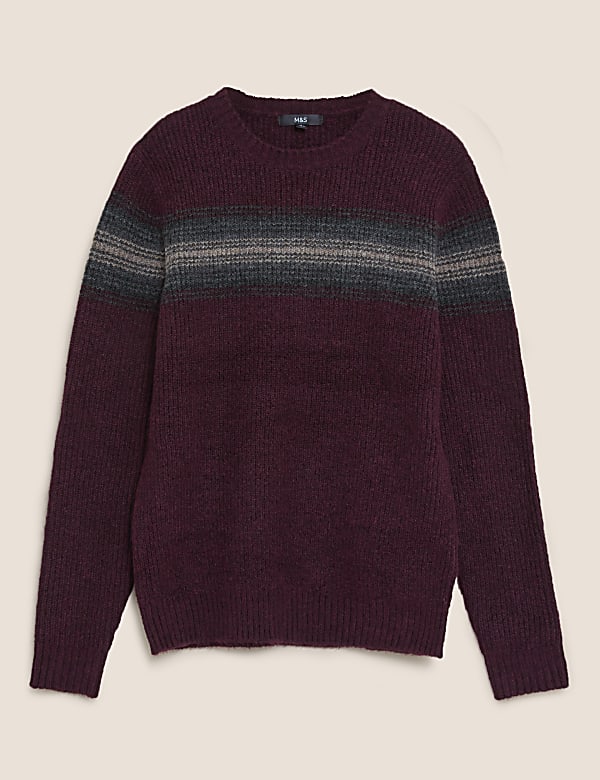 Super Soft Chest Stripe Crew Neck Jumper - AU