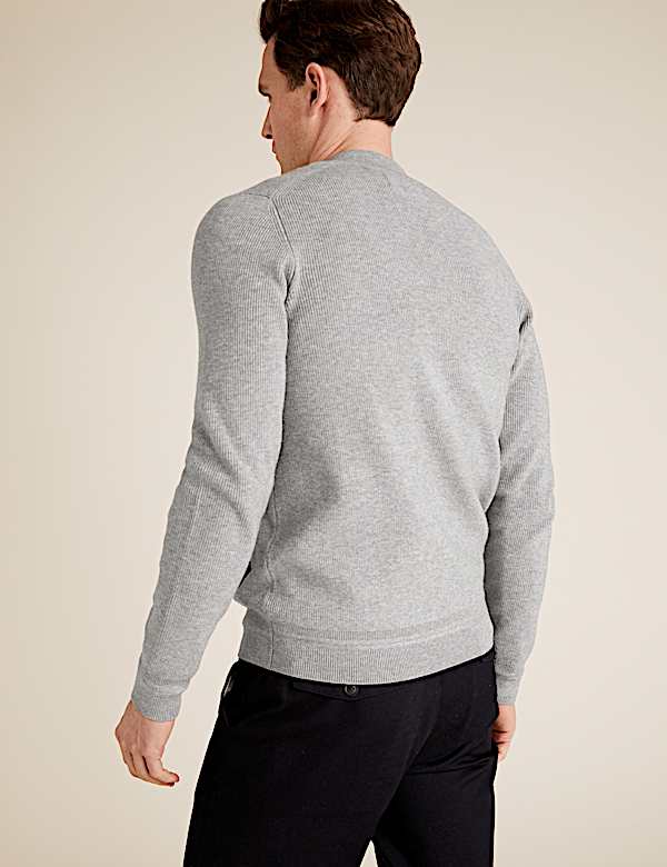 Ribbed Knitted Bomber