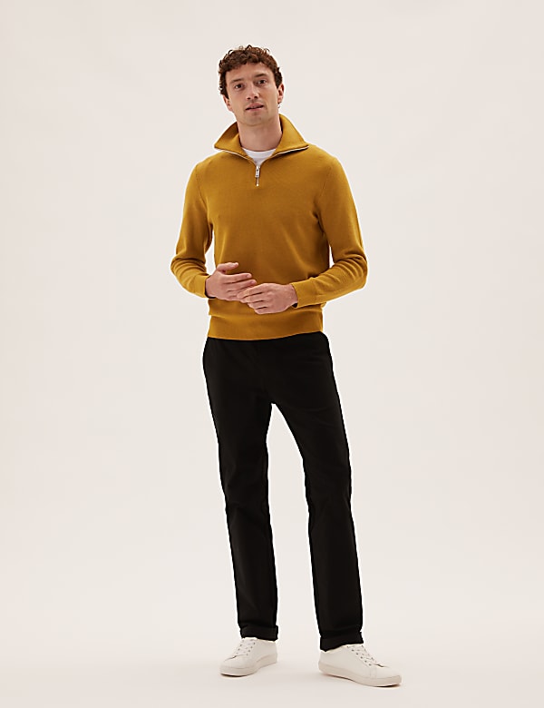 Buy Cotton Blend Ribbed Jumper at Marks Spencer