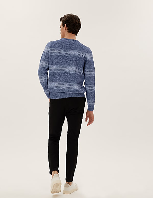 Super Soft Striped Crew Neck Jumper