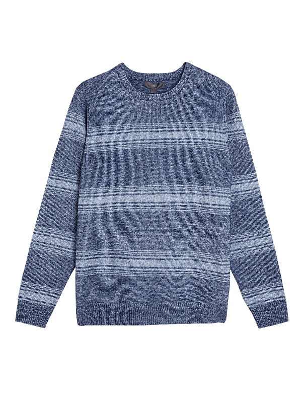 Super Soft Striped Crew Neck Jumper