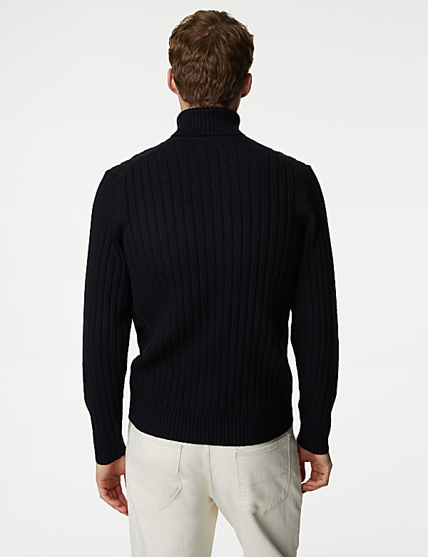 Chunky Cable Roll Neck Jumper