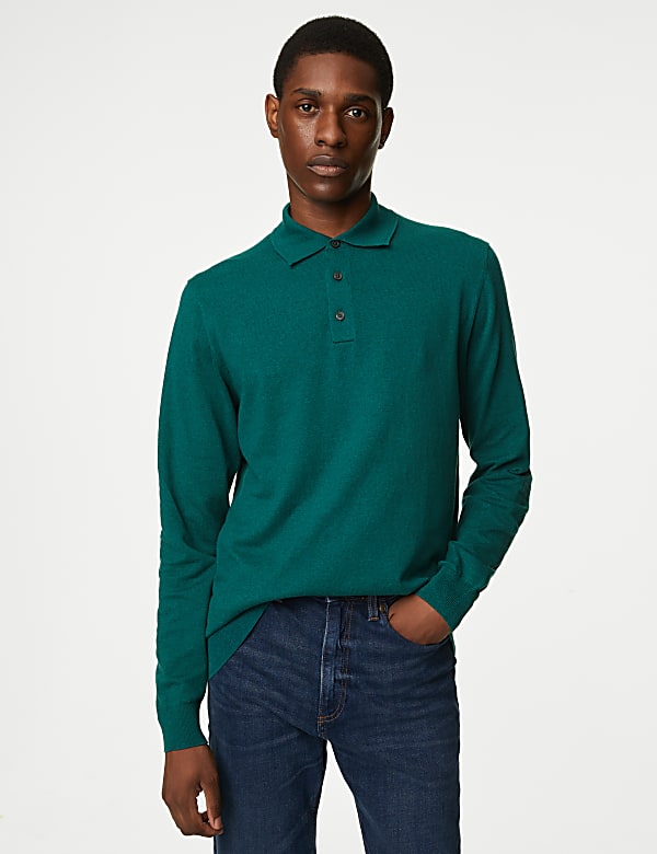 Cotton Rich Knitted Polo Shirt